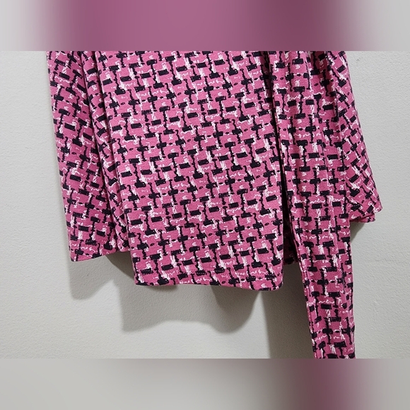 Boden Long Sleeve Belted faux wrap midi dress stretch purple, pink Women's 6P - Picture 9 of 13